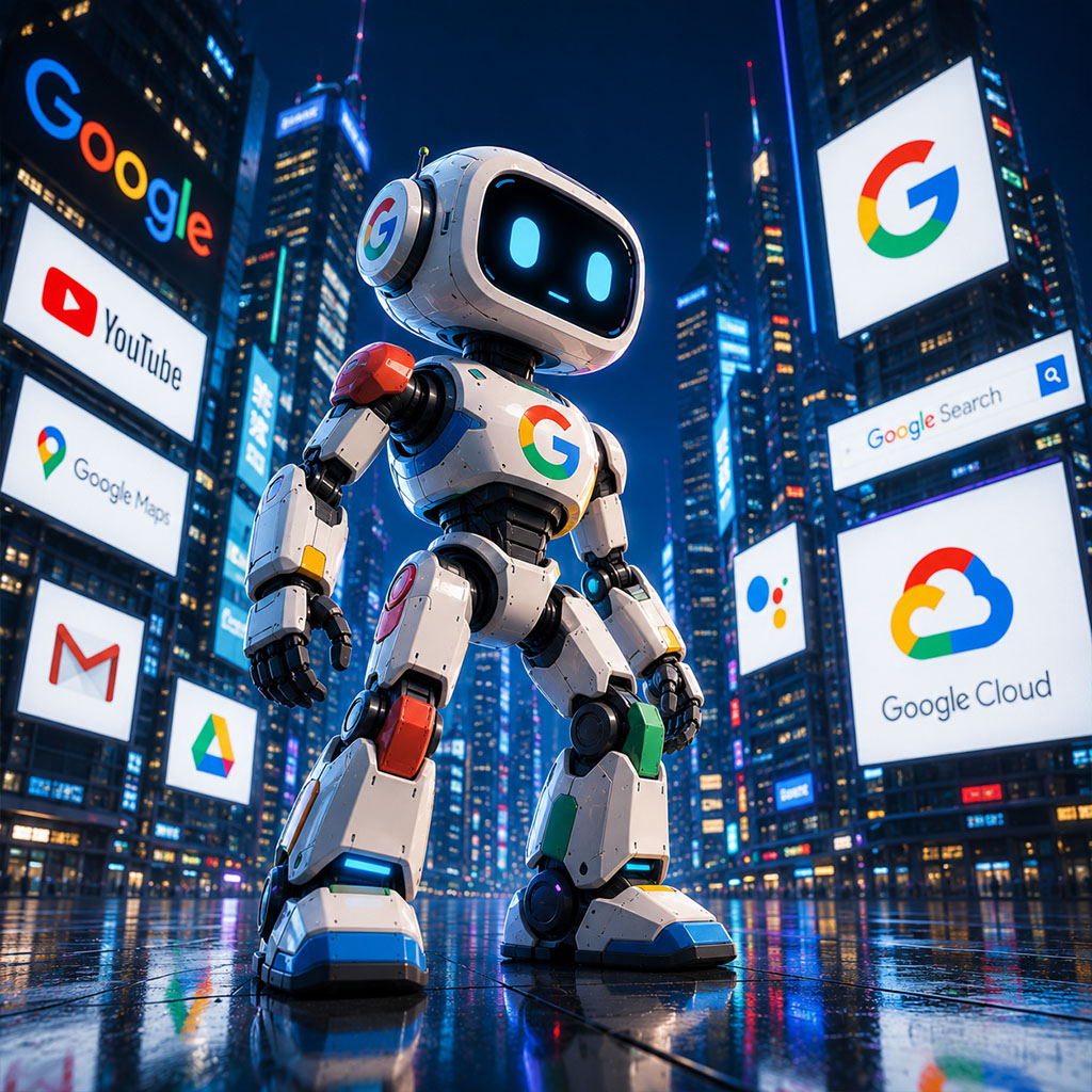 Weekly Story Robot with digital city background
